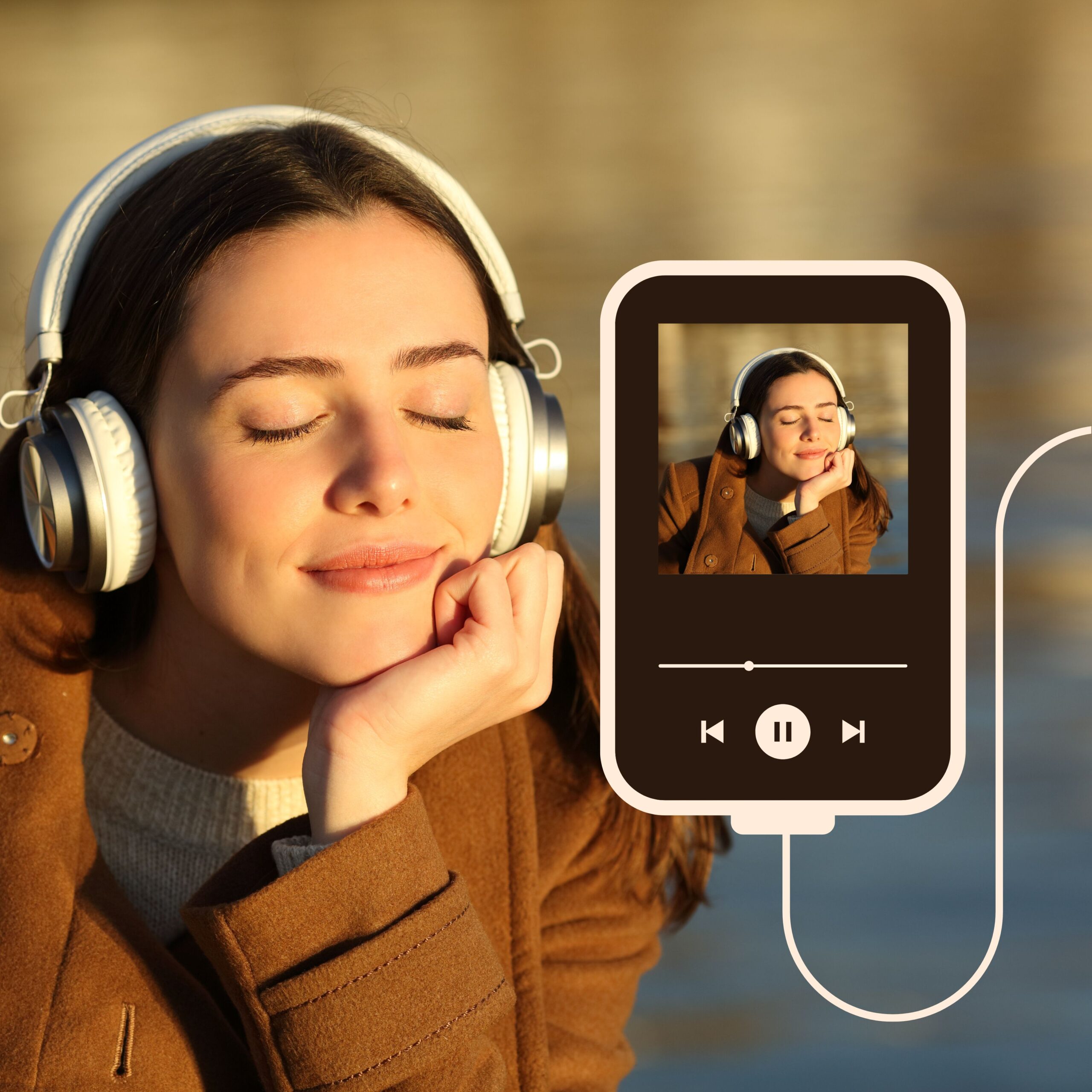 Brown Mood Music Player Instagram Post